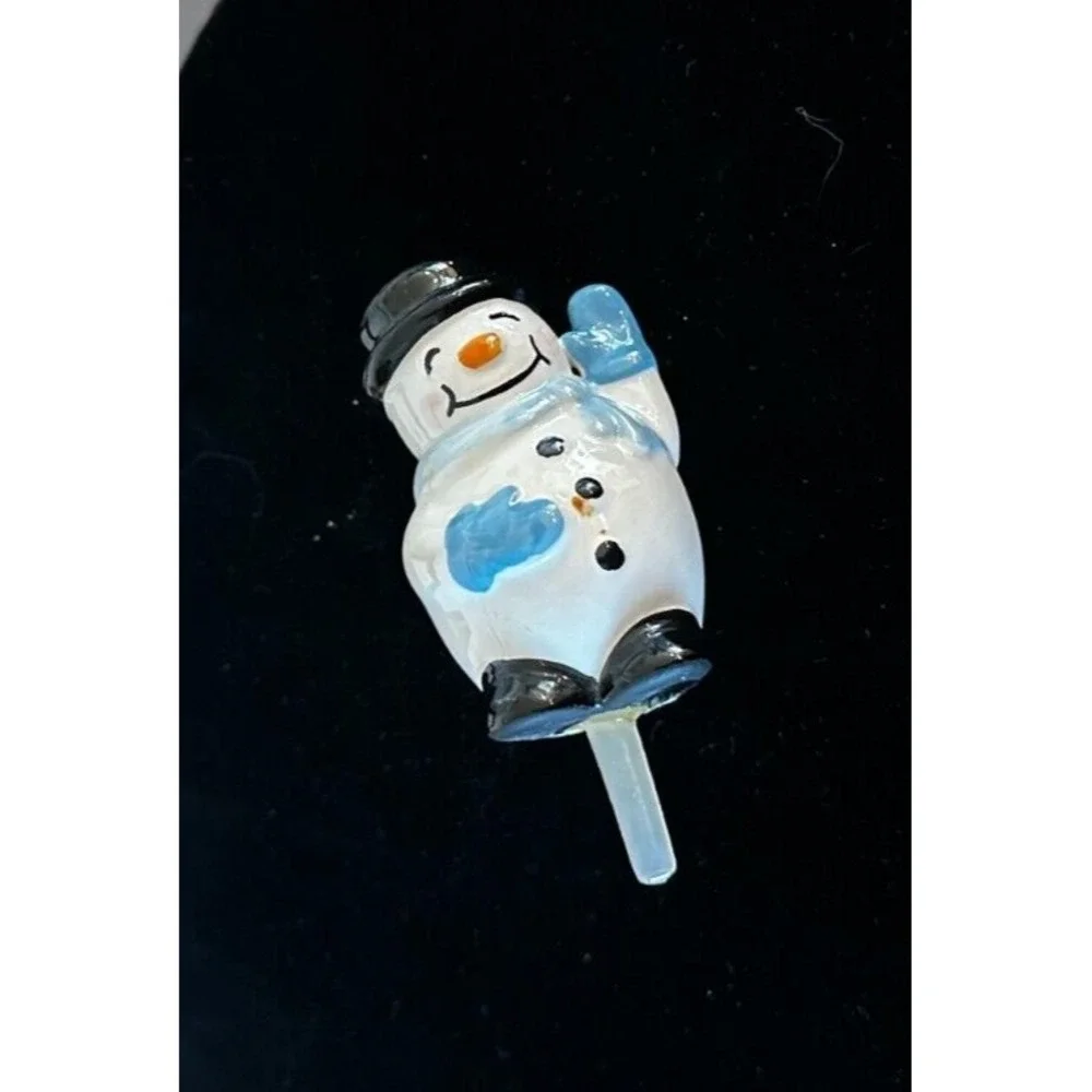 Nora Fleming Frosty Pal‎ Snowman A172 Mini Ceramic Charm New